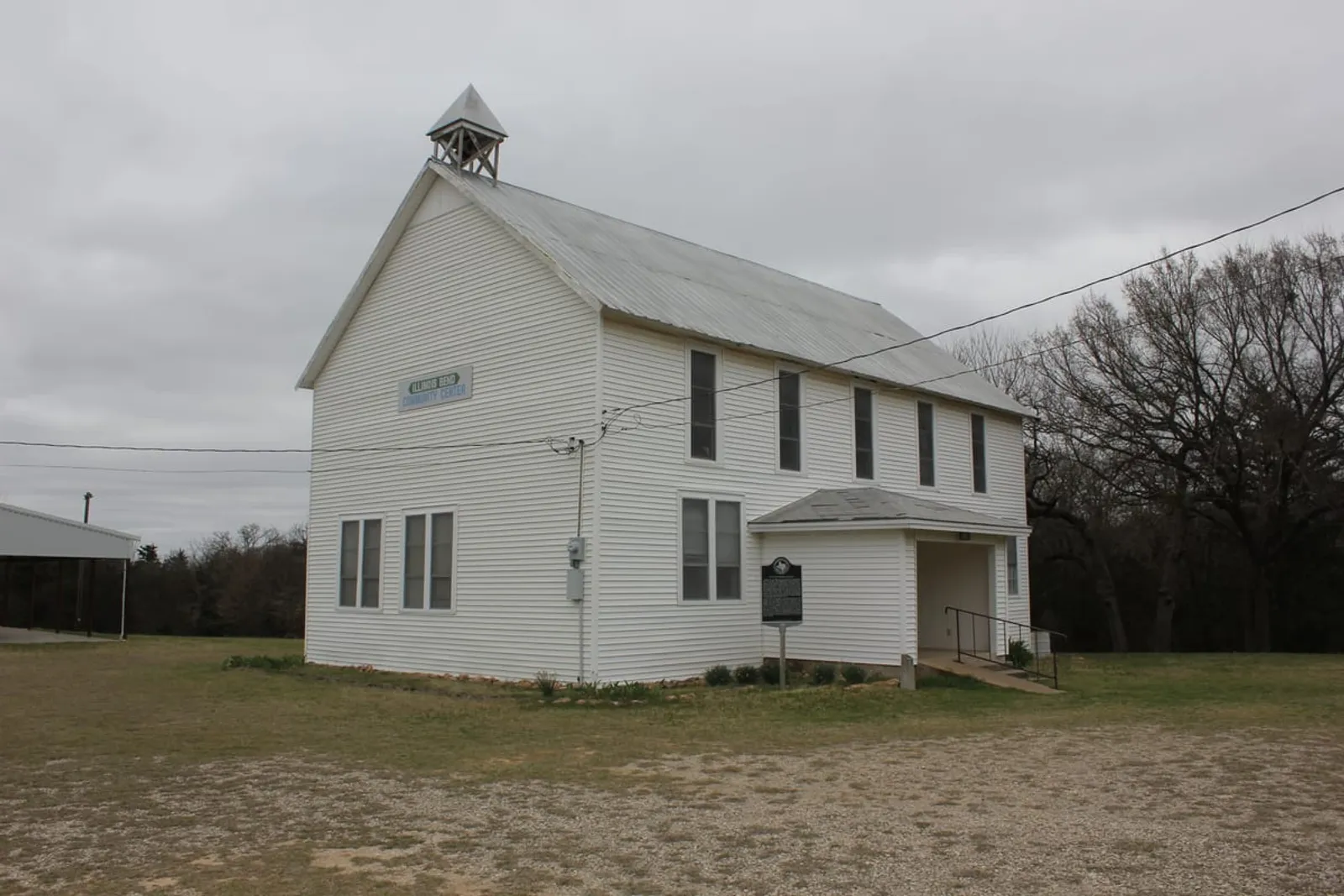 The historic Illinois Bend School building in Illinois Bend, Texas, the surviving anchor structure of the community